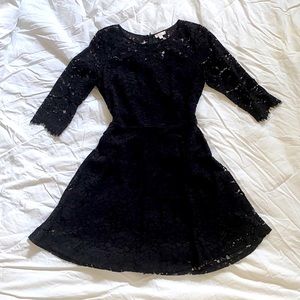 C Sz L Black Lace Dress